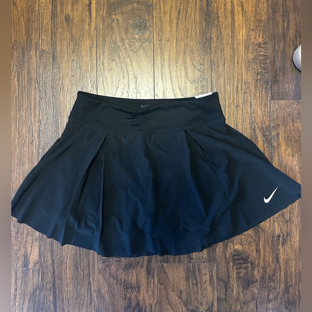 Nike Black Circle Skater Tennis Skirt with Swoosh